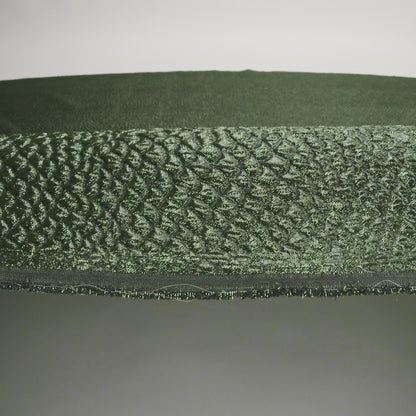 Metallic Green Dimensional Scallops Brocade