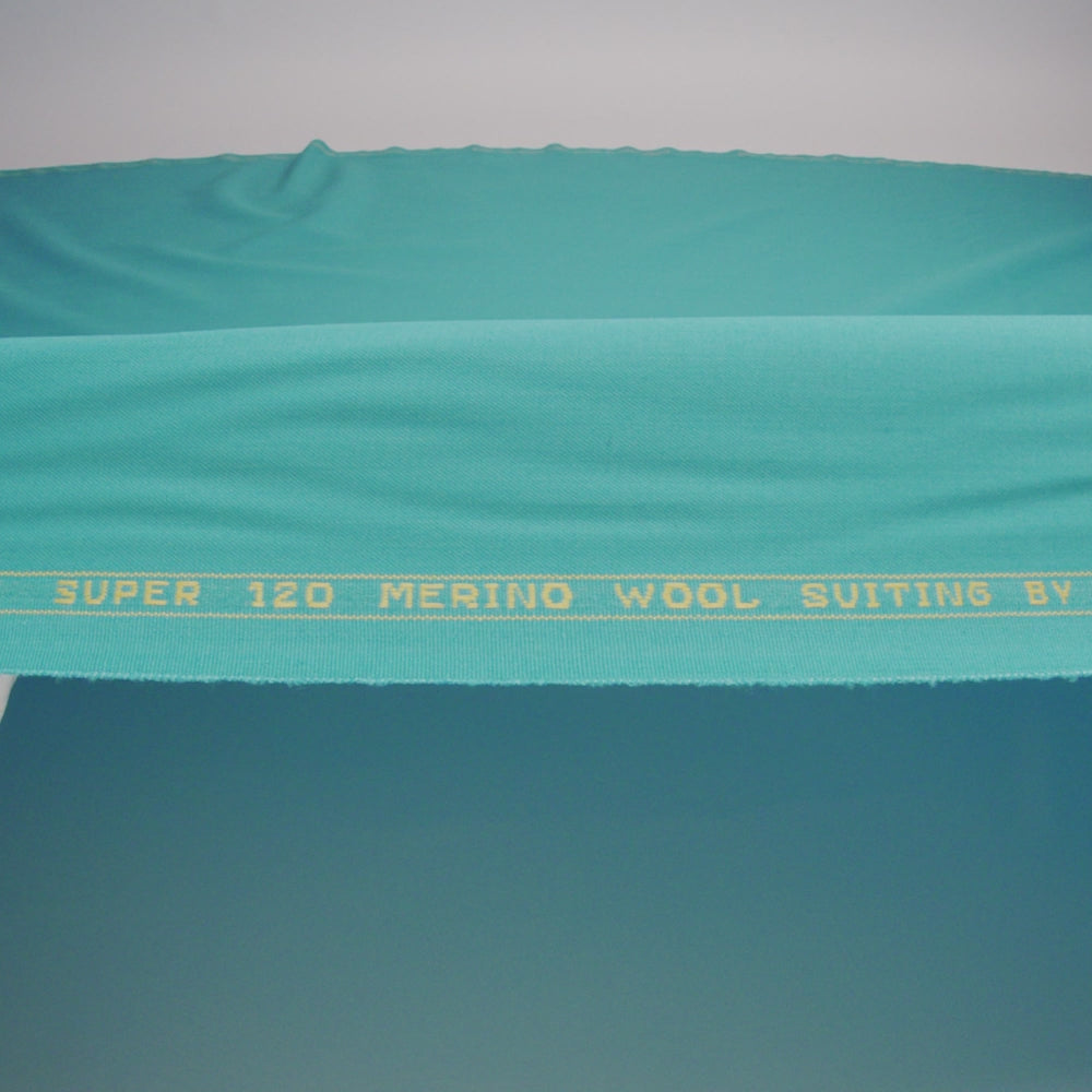 Super 120 Merino Wool Suiting - Peacock Blue - Finn Collection - Image 6 of 7