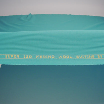 Super 120 Merino Wool Suiting - Peacock Blue - Finn Collection