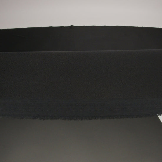 Black Stretch Polyester Crepe