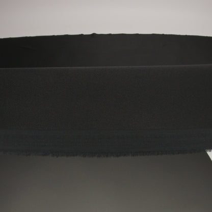 Black Stretch Polyester Crepe