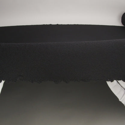 Virgin Wool and Cashmere Double Cloth Coating - Black - Astana Collection