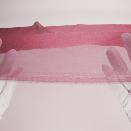 Red Iridescent Nylon Organza