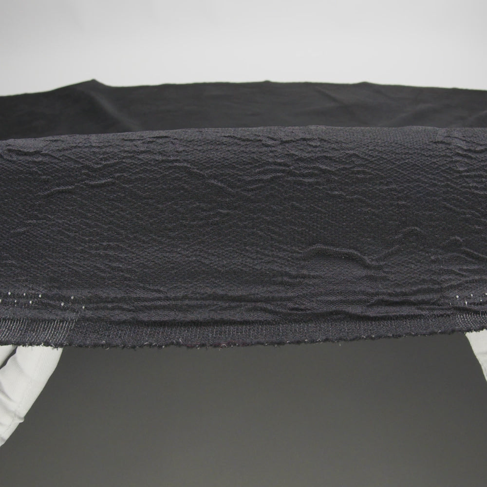 Luminous Black Crinkled Luxury Brocade - Image 6 of 7