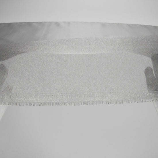 Silver Iridescent Nylon Organza
