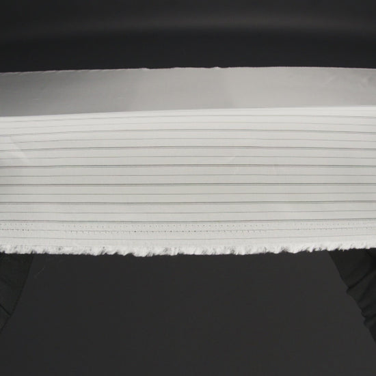 Bemberg Lining - White and Black Stripes