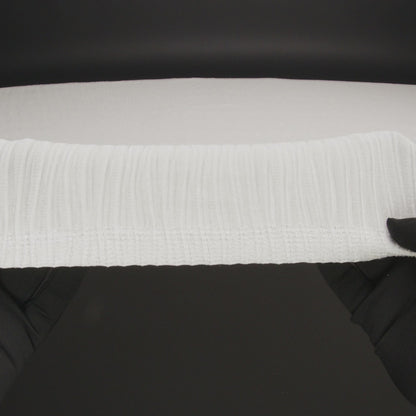 Wavy Crinkled Velour - Vanilla Ice - Yvonne Collection
