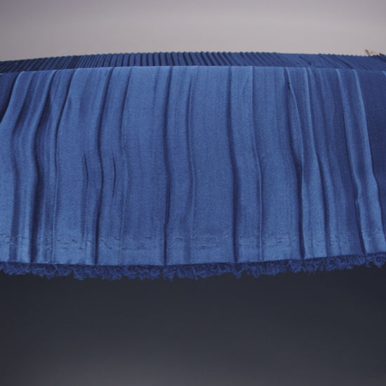 Pleated Stretch Satin - Royal Blue - Andreas Collection