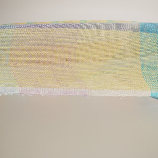Rainbow Checkered Linen Scrim