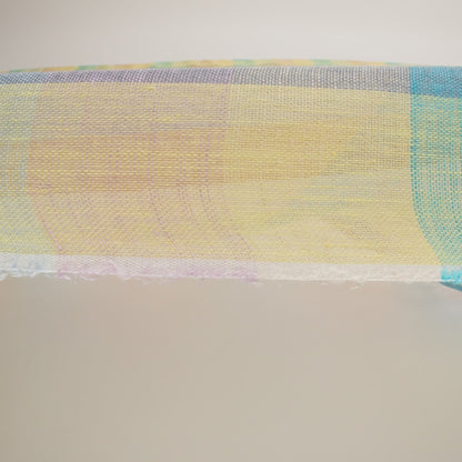 Rainbow Checkered Linen Scrim