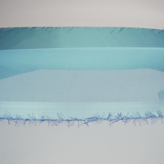 Chiffon-Like Silk Voile - Teal and Royal Iridescent - Adelaide Collection