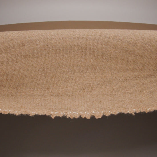 Recycled Brushed Wool Blend Twill Coating - Desert Beige - Made in Italy - Maeve Collection