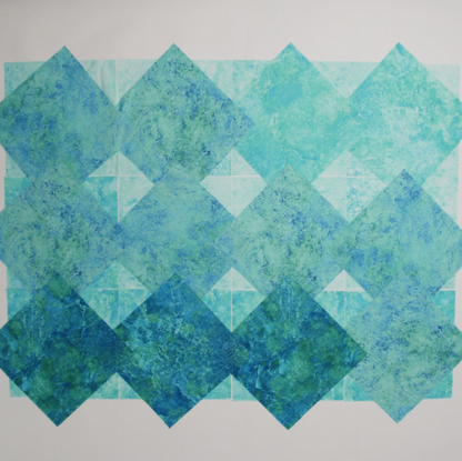 Stonehenge Quilting Cotton Tiles 10" Square Precuts - Peacock- Gradations II Collection