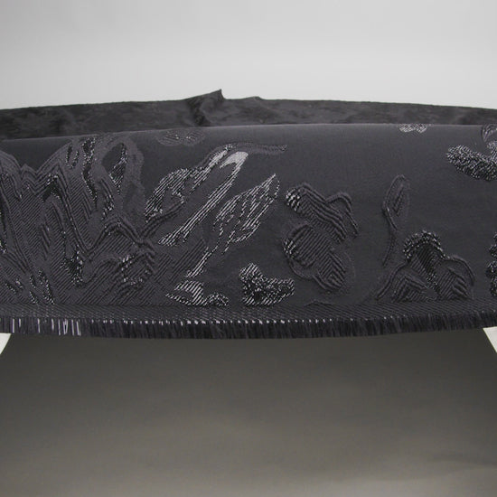 Black on Black Metallic Floral Brocade - Image 5 of 5