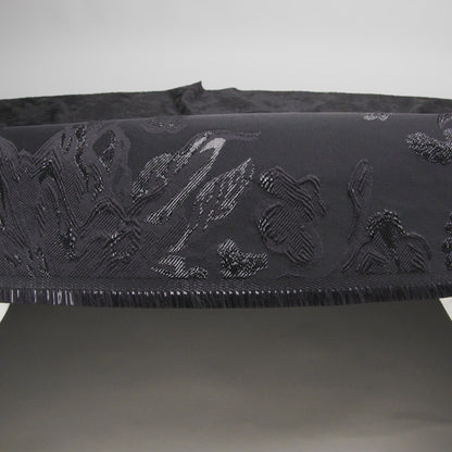 Black on Black Metallic Floral Brocade