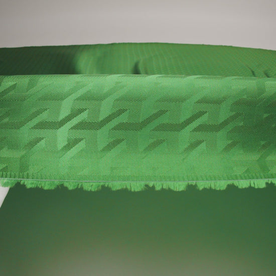 Geometric Jacquard Lining - Clover Green