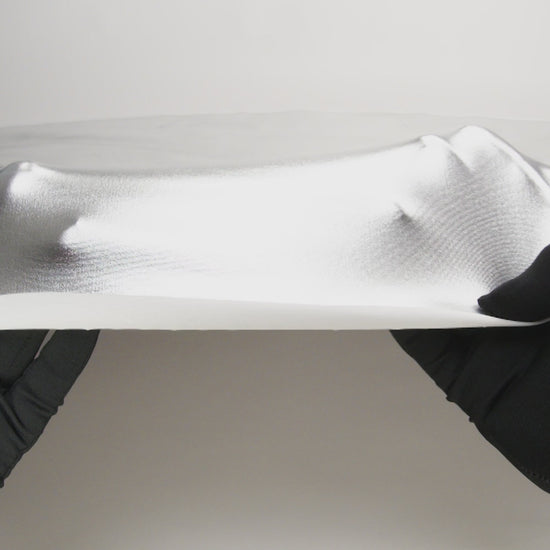 All-Over Foil Faux Leather Spandex - Silver - Curitiba Collection - Image 5 of 6
