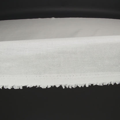 Medium Weight Linen Woven with Metallic Foiling - Ivory and Silver - Bianca Collection