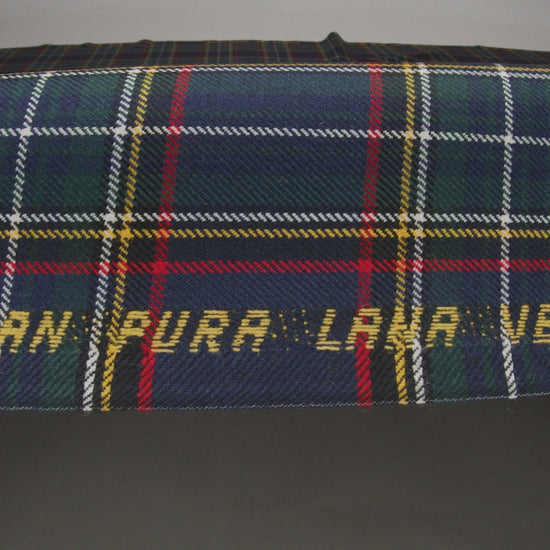 Virgin Wool Twill Made in Italy - Navy Blue, Green and Red Plaid