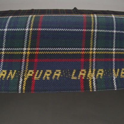Virgin Wool Twill Made in Italy - Navy Blue, Green and Red Plaid