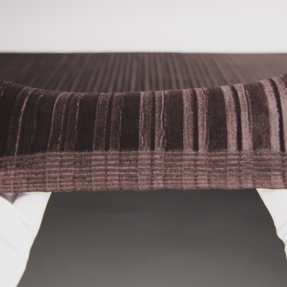 Pleated Velour - Chocolate Brown - Tver Collection