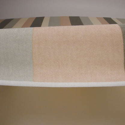 Olive, Beige and Misty Rose Stripes Stretch Polyester and Rayon French Terry