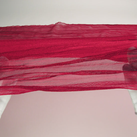 Crushed Nylon Organza - Red