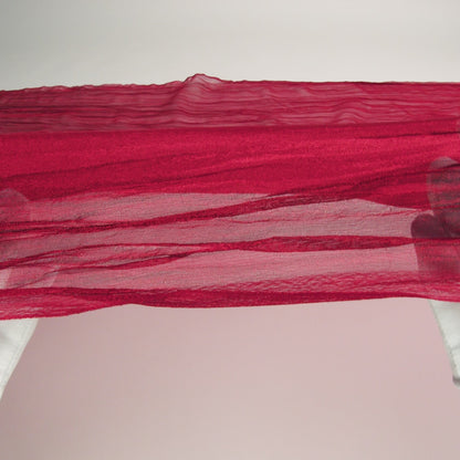 Crushed Nylon Organza - Red