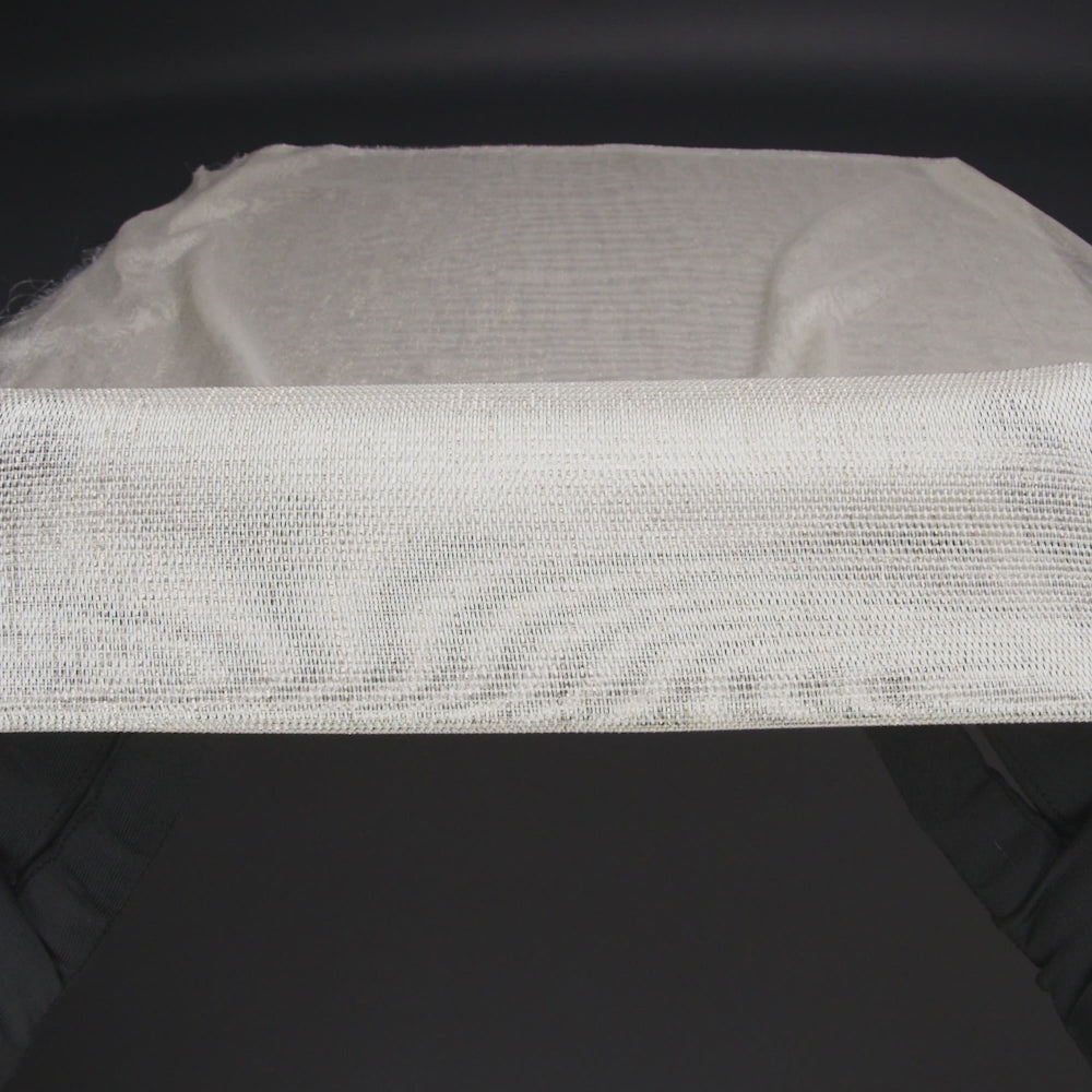 Metallic Gold and White Luxe Novelty Mesh - Image 6 of 6