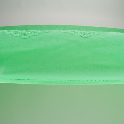 Embroidered Eyelet Cotton Voile - Ming Green Flowers on Branches - Naomi Collection
