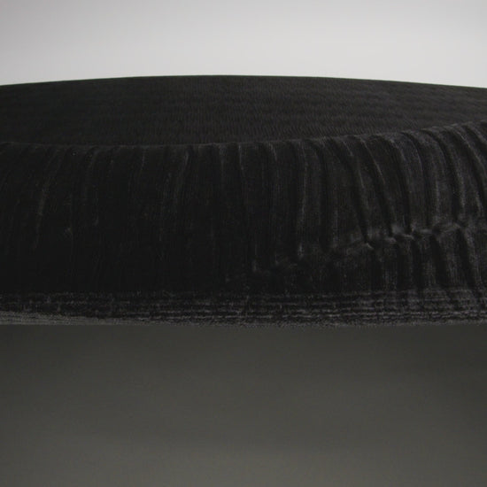 Wavy Crinkled Velour - Black - Yvonne Collection