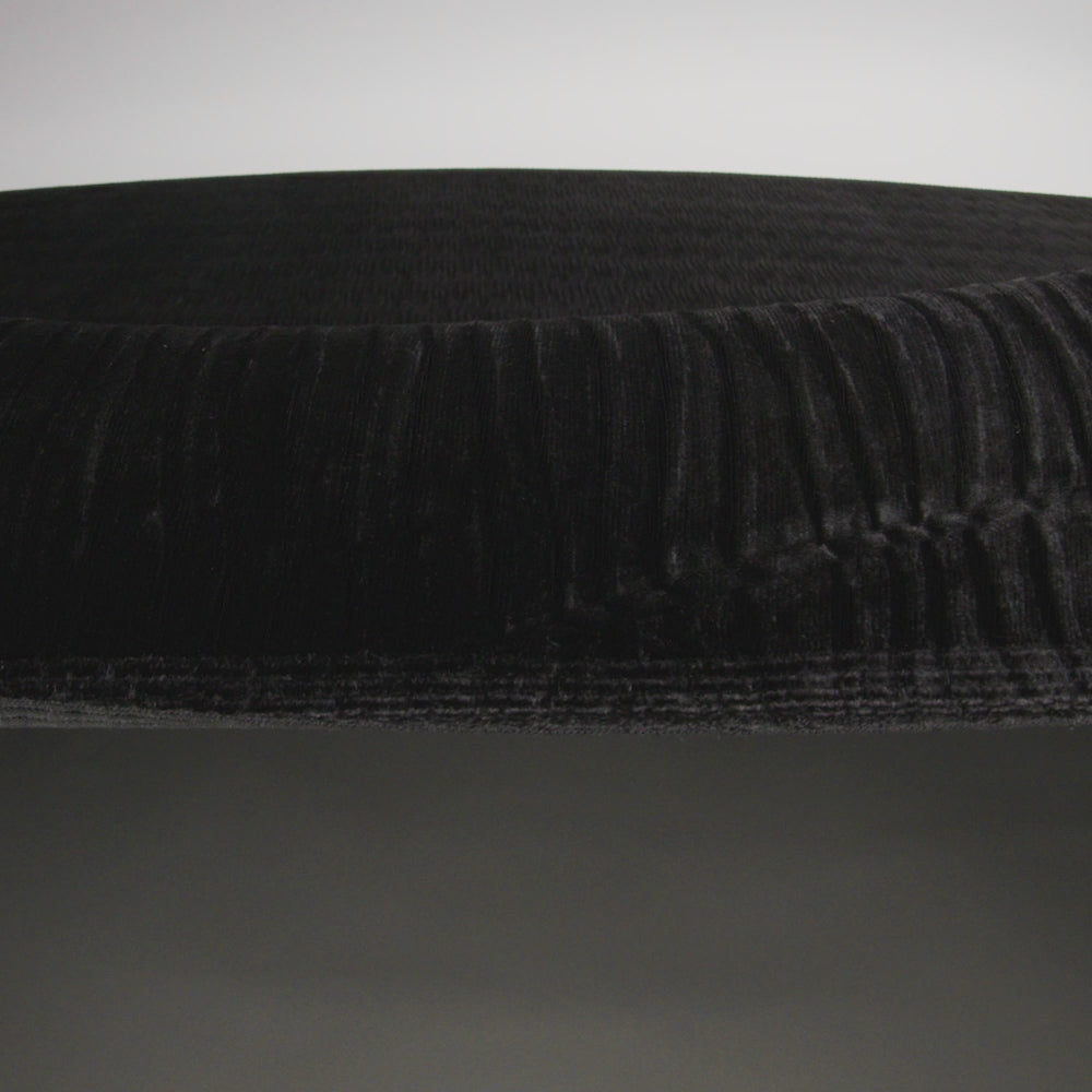 Wavy Crinkled Velour - Black - Yvonne Collection