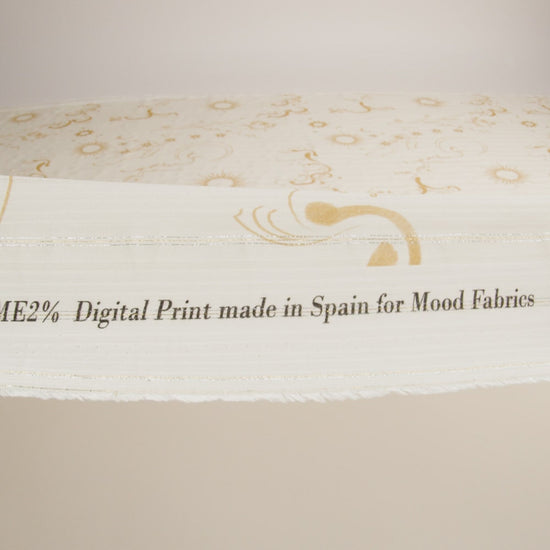 Mood Exclusive Cream Endless Diamond Sky Metallic Pinstriped Viscose Dobby - Image 6 of 6