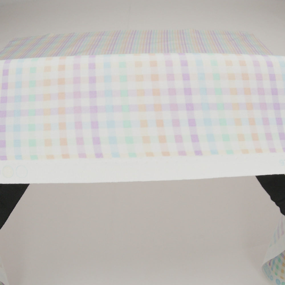 Printed Quilting Cotton by Ghazal Razavi for FIGO Studio - Pastel Rainbow and White Checks - Dovetail Collection - Image 6 of 6