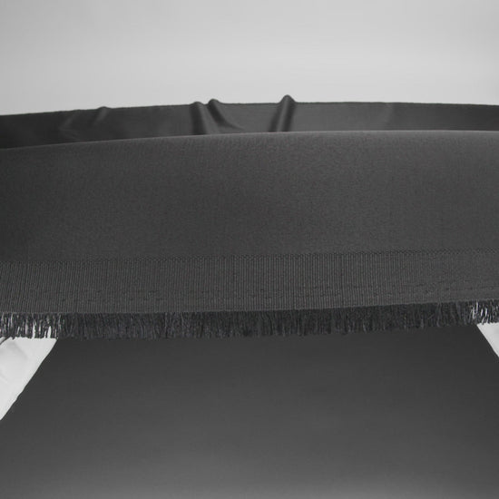 Black Solid Polyester Shantung - Image 5 of 5