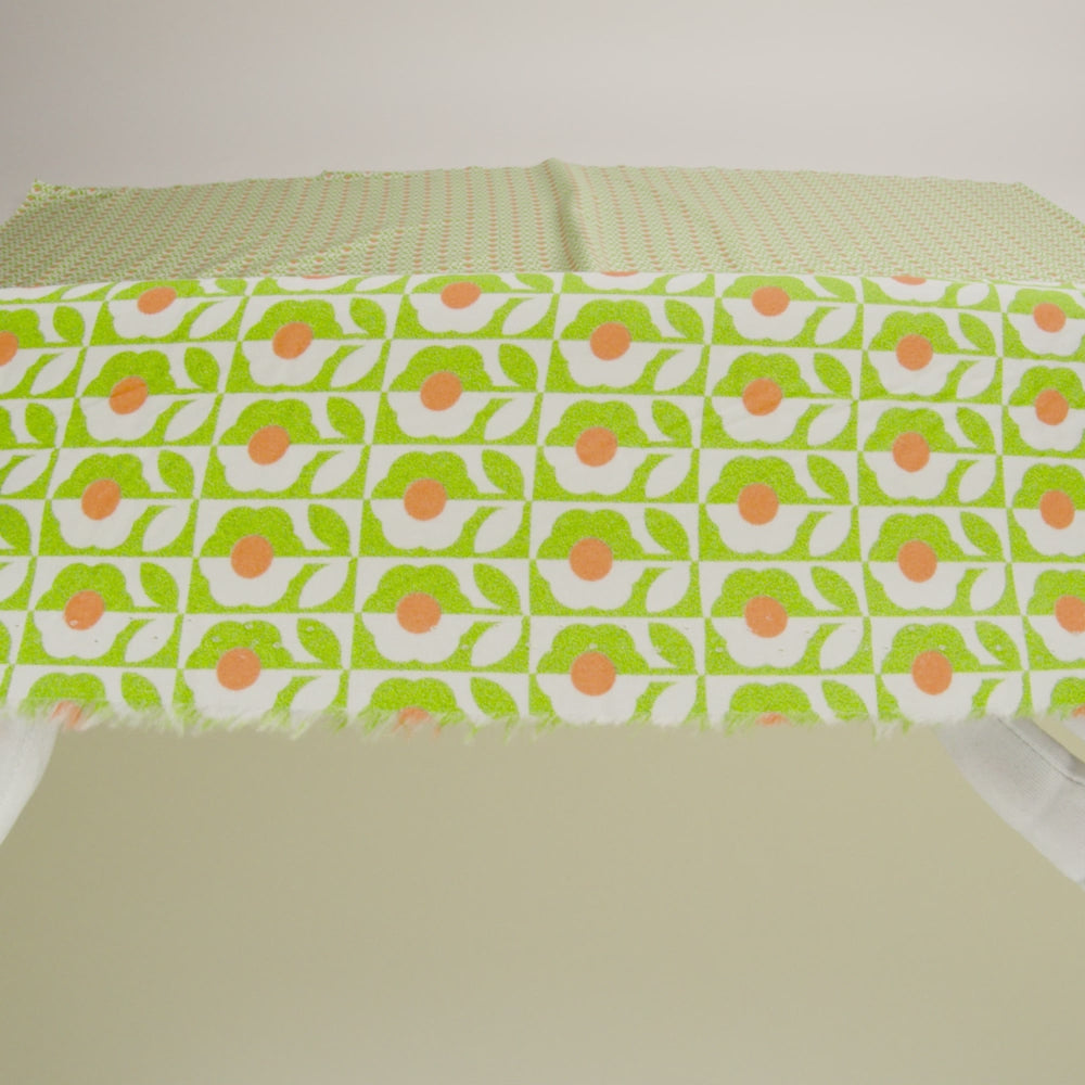 Cotton Poplin Print - Green, White and Orange Retro Florals - Mood Exclusive Build Me Up - Image 6 of 6