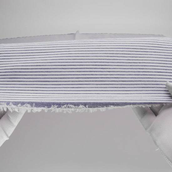 Organic Cotton Seersucker - Navy Stripes - Brasilia Collection - Image 5 of 5