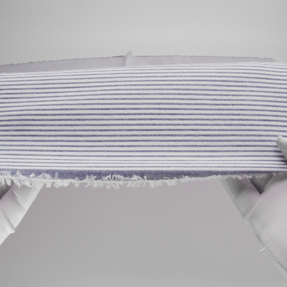 Organic Cotton Seersucker - Navy Stripes - Brasilia Collection - Image 5 of 5