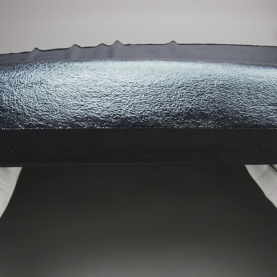 Textured Faux Leather - Metallic Graphite - Ileana Collection
