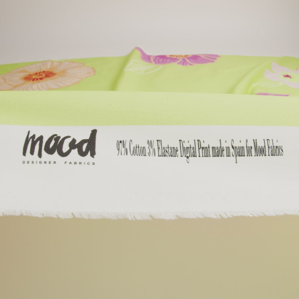 Mood Exclusive Key Lime Sky Stretch Brushed Cotton Twill - Image 6 of 6