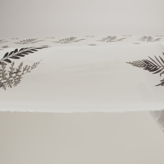 Viscose Georgette Print - Soft Black and Light Cream Foliage - Designer Deadstock - Image 6 of 6