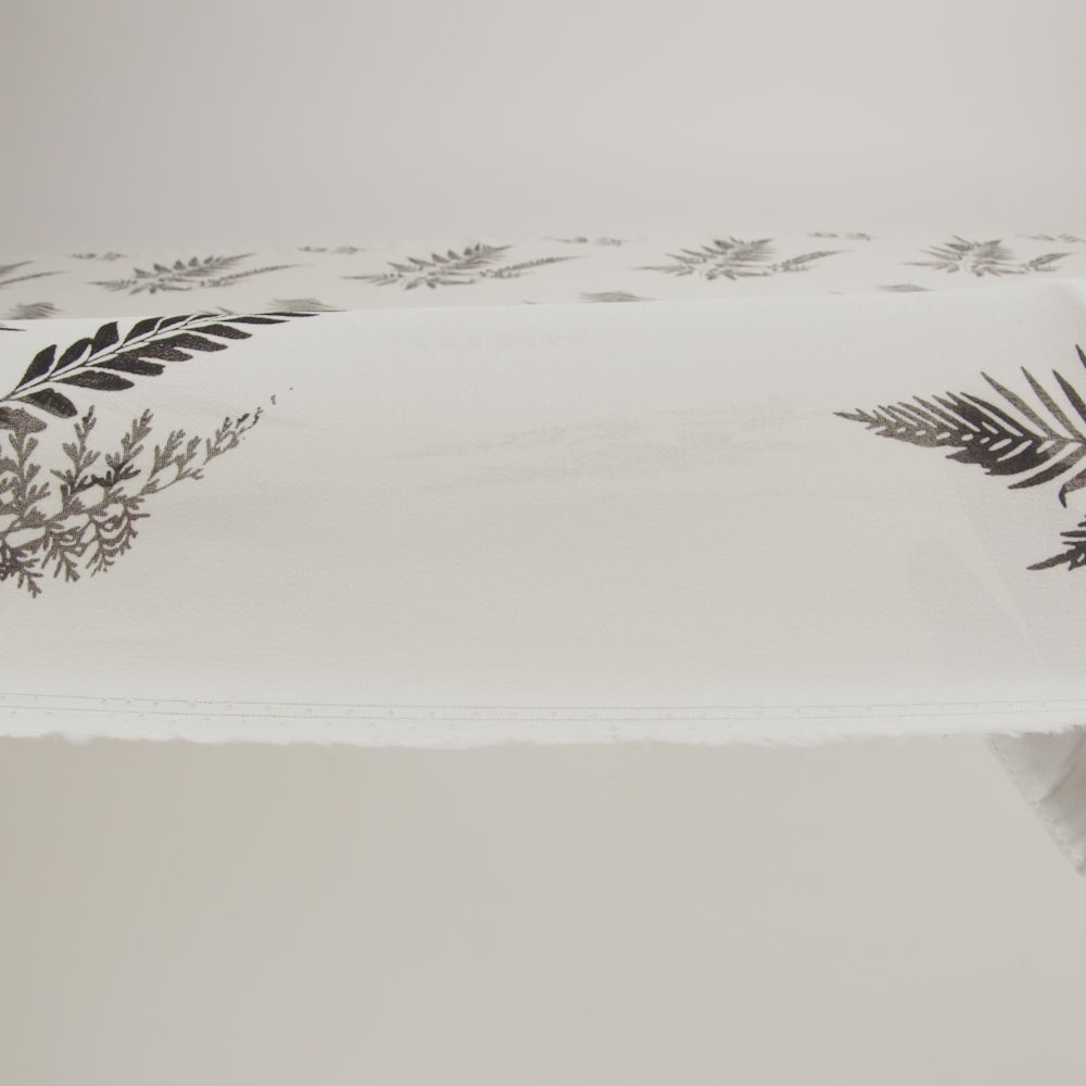 Viscose Georgette Print - Soft Black and Light Cream Foliage - Designer Deadstock - Image 6 of 6