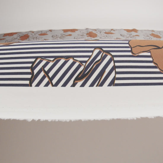 Cotton Poplin - Burnt Orange Striped Floral - Flores de Alegría Print - Mood Exclusive Avenable Collection - Image 5 of 5