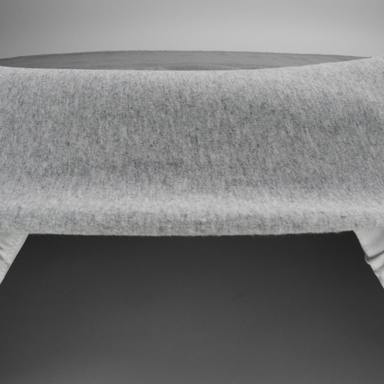Fleece-Backed Stretch Cotton Knit - Heather Gray - Cecil Collection