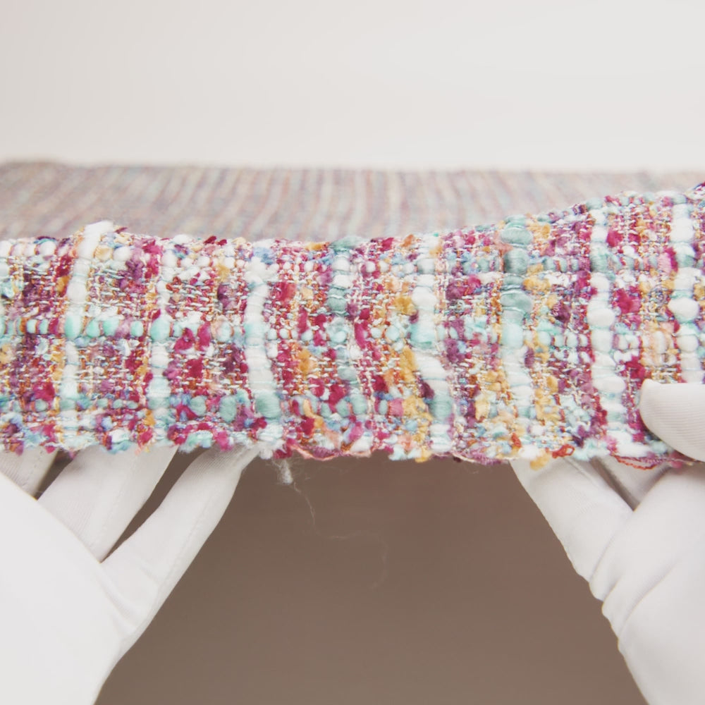Viscose and Acrylic Chenille Tweed - Sky, Bronze Mist, and Magenta - Newcastle Collection - Image 6 of 6