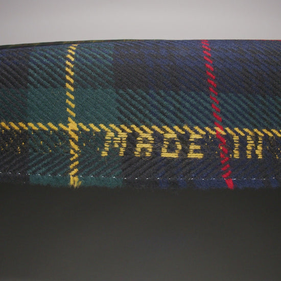 Heavy Virgin Wool Twill Made in Italy - Dark Green, Red and Yellow Plaid
