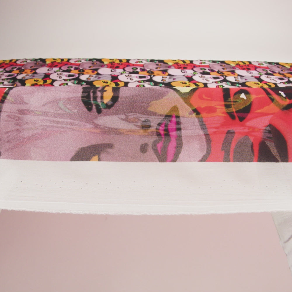 Mood Exclusive Red Nefarious Fiends Viscose Chiffon - Image 6 of 6