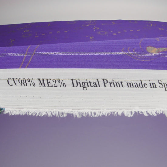Mood Exclusive Purple Endless Diamond Sky Metallic Pinstriped Viscose Dobby - Image 6 of 6