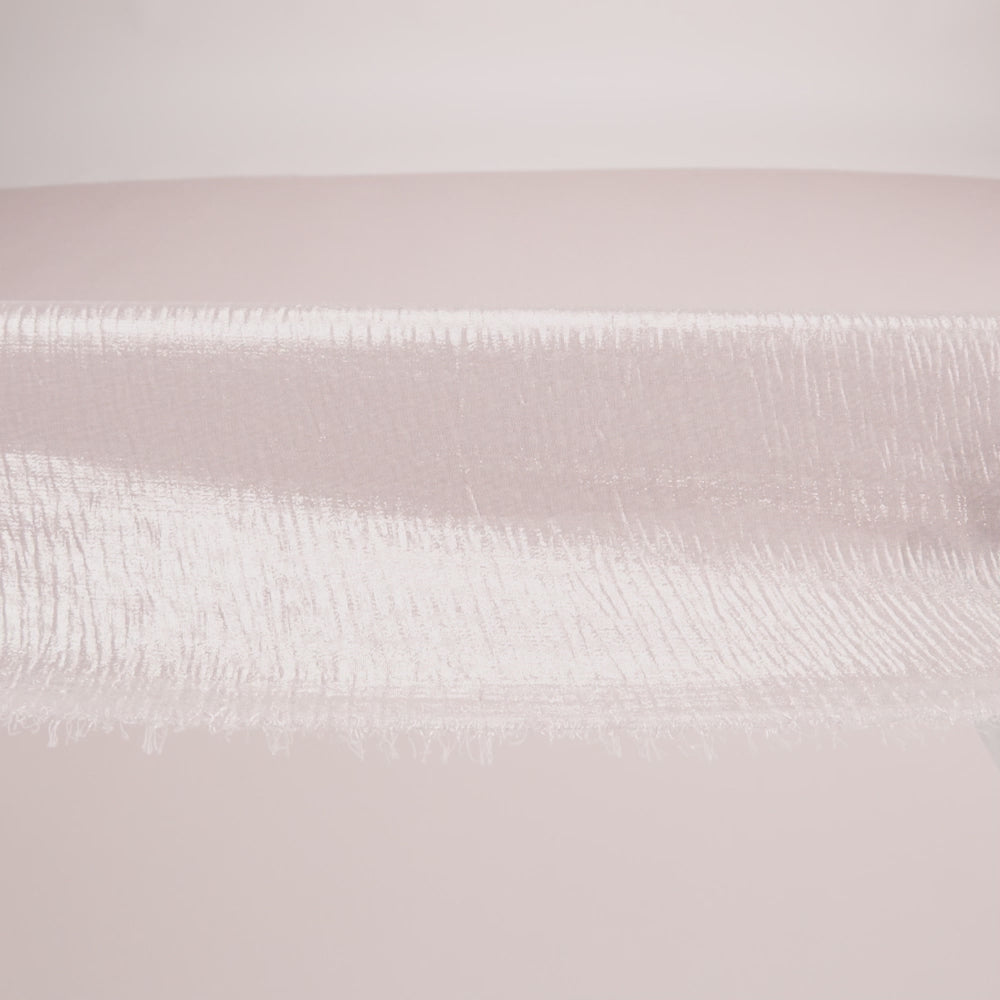 Polyester Chiffon Plisse with All-Over Foil - Pink and Gold - Honey Collection