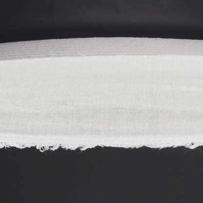 Embroidered Eyelet Cotton Voile - White Flower Wreath Stripes - Naomi Collection